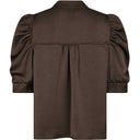 Neo Noir Roella Heavy Sateen Blouse Dark Brown