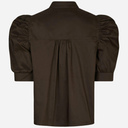 Neo Noir Roella Poplin Blouse Chocolate Brown