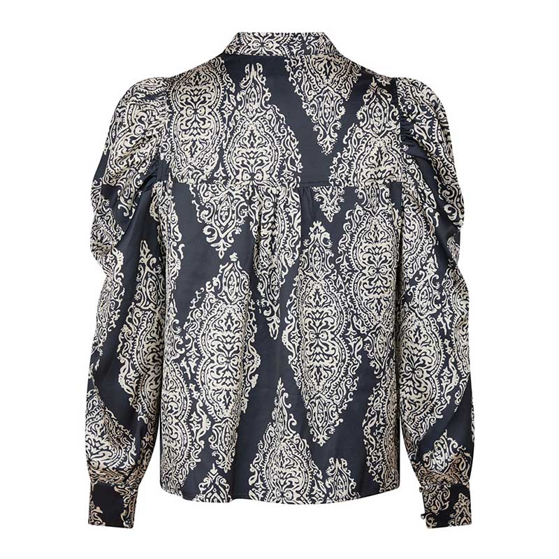 Neo Noir Rosslyn Paisley Drop Blouse Navy - J BY J Fashion