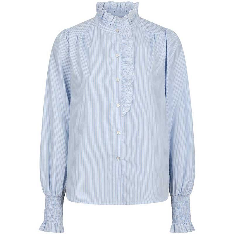 Neo Noir Salma Stripe Blouse Light Blue