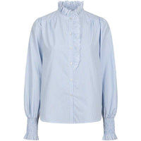 Neo Noir Salma Stripe Blouse Light Blue