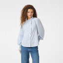 Neo Noir Salma Stripe Blouse Light Blue
