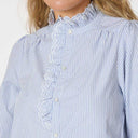 Neo Noir Salma Stripe Blouse Light Blue