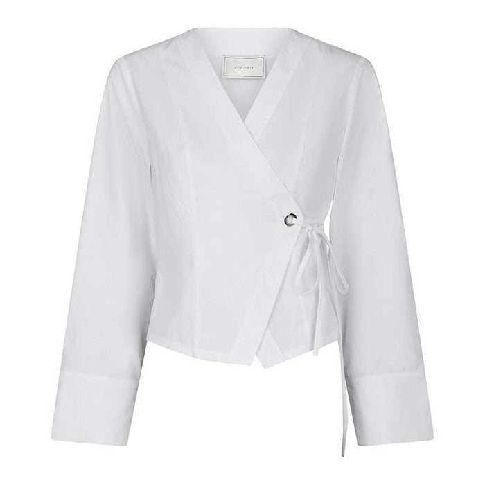 Neo Noir Salvia Poplin Shirt White