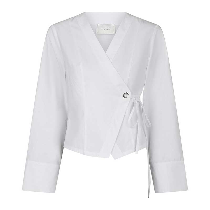 Neo Noir Salvia Poplin Shirt White