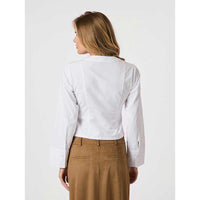 Neo Noir Salvia Poplin Shirt White