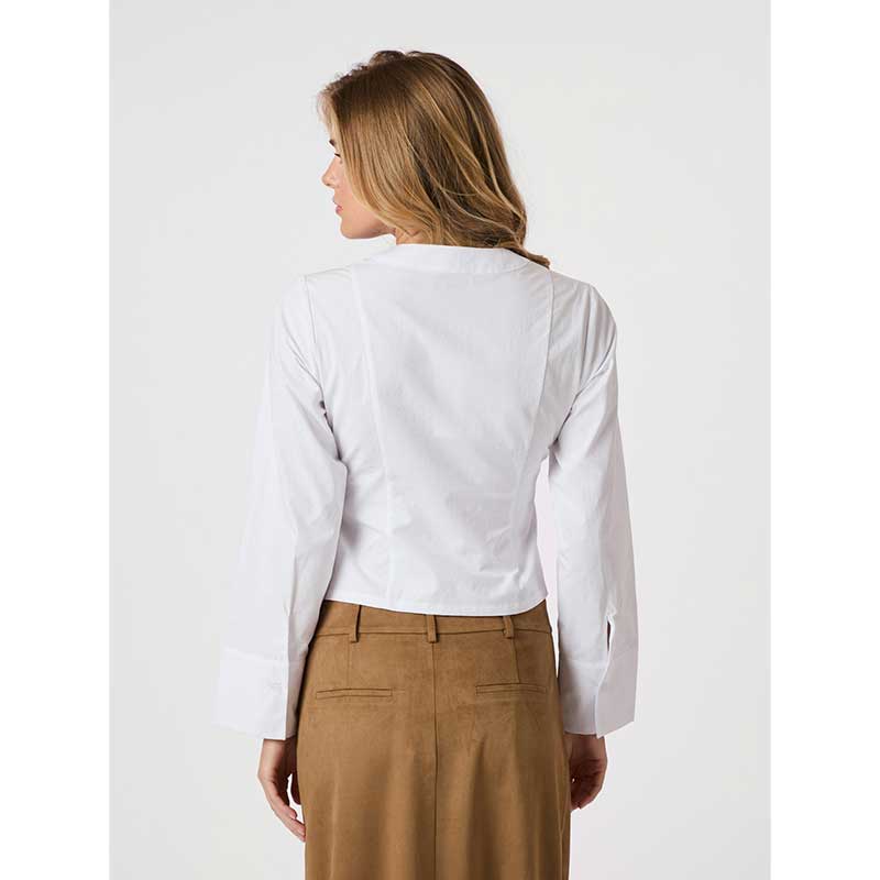 Neo Noir Salvia Poplin Shirt White