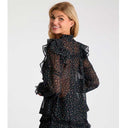 Neo Noir Sarna Mini Rose Blouse Black - J BY J Fashion