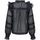 Neo Noir Sarna Mini Rose Blouse Black - J BY J Fashion