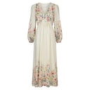 Neo Noir Silfi Flower Print Dress Creme