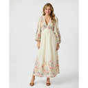 Neo Noir Silfi Flower Print Dress Creme