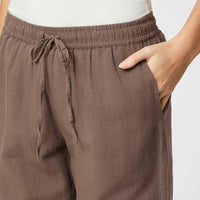 Neo Noir Sonar Linen Pants Brown