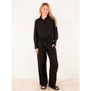 Neo Noir Sonar Linen Pants Sort - J BY J Fashion