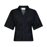 Neo Noir Spenda Denim Blouse Dark Blue