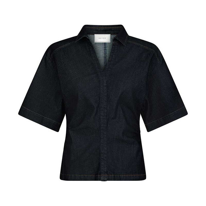 Neo Noir Spenda Denim Blouse Dark Blue