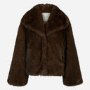 Neo Noir Stephanie Faux Fur Jacket Brown