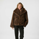 Neo Noir Stephanie Faux Fur Jacket Brown