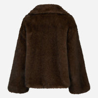 Neo Noir Stephanie Faux Fur Jacket Brown