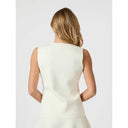 Neo Noir Sway Smooth Knit Waistcoat Off White