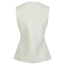 Neo Noir Sway Smooth Knit Waistcoat Off White