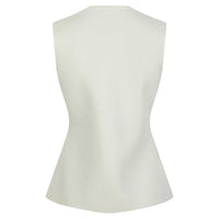 Neo Noir Sway Smooth Knit Waistcoat Off White