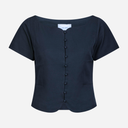 Neo Noir Tango Structure Top Dark Navy
