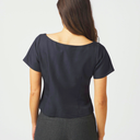 Neo Noir Tango Structure Top Dark Navy