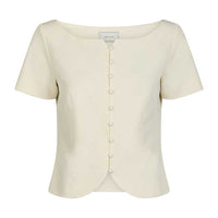 Neo Noir Tango Structure Top  Off White