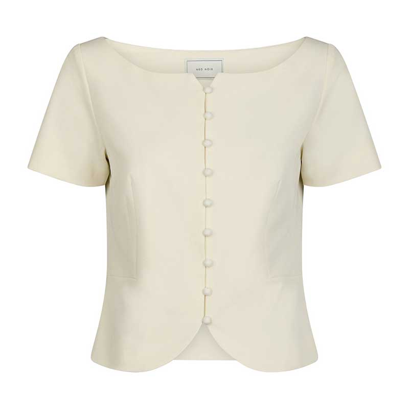 Neo Noir Tango Structure Top  Off White