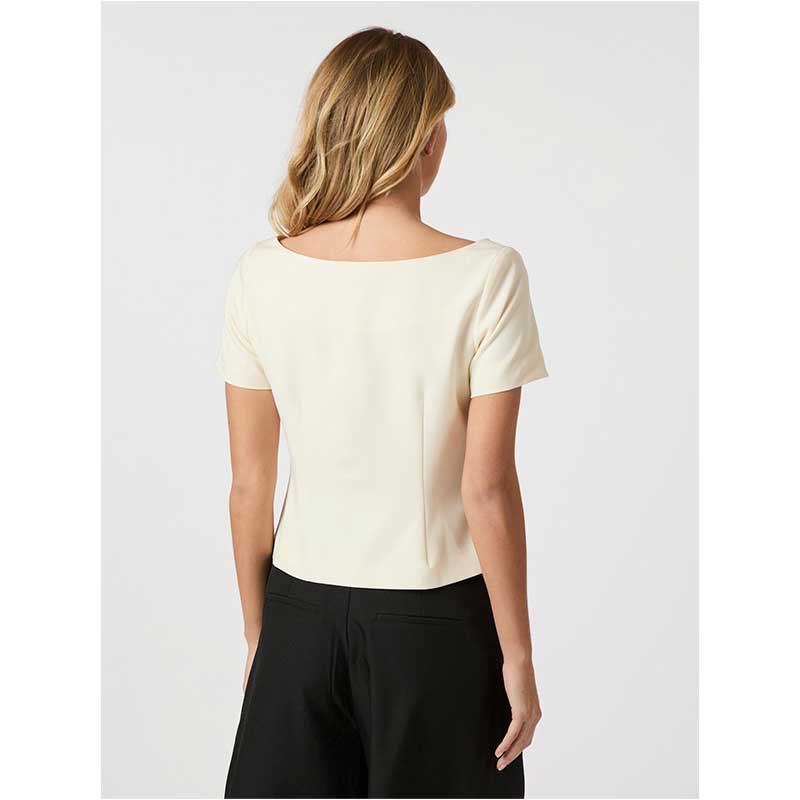 Neo Noir Tango Structure Top  Off White