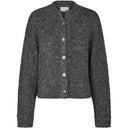 Neo Noir Taura Fluffy Knit Cardigan Antracit