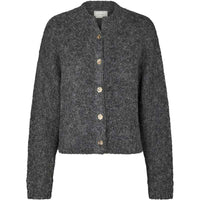 Neo Noir Taura Fluffy Knit Cardigan Antracit