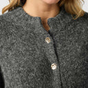 Neo Noir Taura Fluffy Knit Cardigan Antracit