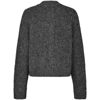 Neo Noir Taura Fluffy Knit Cardigan Antracit