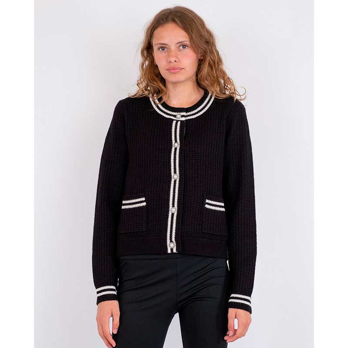 Neo Noir Tilda Knit Cardigan Sort