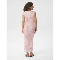 Neo Noir Tiranna Big Flower Mesh Dress Light Pink