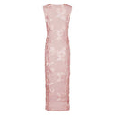 Neo Noir Tiranna Big Flower Mesh Dress Light Pink