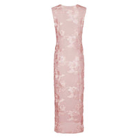 Neo Noir Tiranna Big Flower Mesh Dress Light Pink