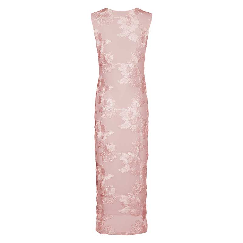 Neo Noir Tiranna Big Flower Mesh Dress Light Pink