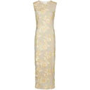 Neo Noir Tiranna Big Flower Mesh Dress Light Yellow