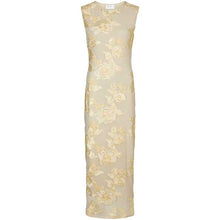 Neo Noir Tiranna Big Flower Mesh Dress Light Yellow