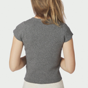 Neo Noir Tirra Knit Tee Dark Grey Melange - J BY J Fashion
