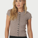 Neo Noir Todda Knit Tee Sand Melange