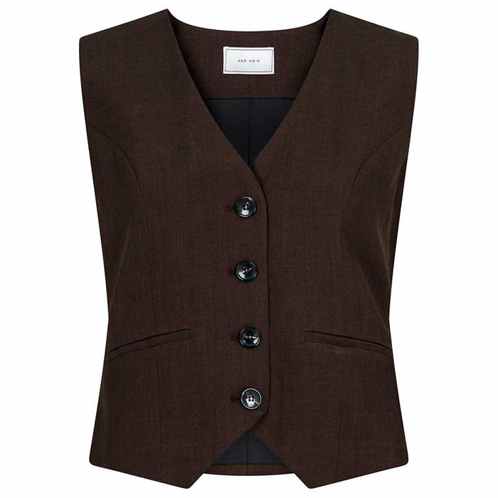 Neo Noir Vendetta Melange Vest Brun