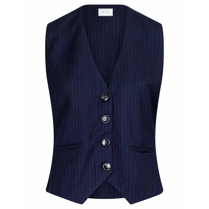 Neo Noir Vendetta N Pinstripe Waistcoat Navy