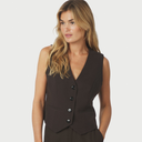 Neo Noir Vendetta Suit Waistcoat Dark Brown