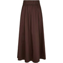Neo Noir Yara Poplin Skirt Chocolate Brown