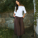 Neo Noir Yara Poplin Skirt Chocolate Brown