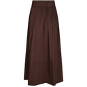 Neo Noir Yara Poplin Skirt Chocolate Brown