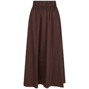 Neo Noir Yara Poplin Skirt Dark Brown
